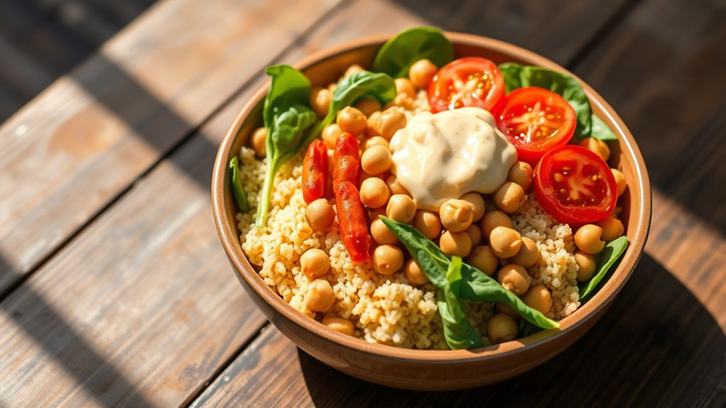 high protein plant based lunch