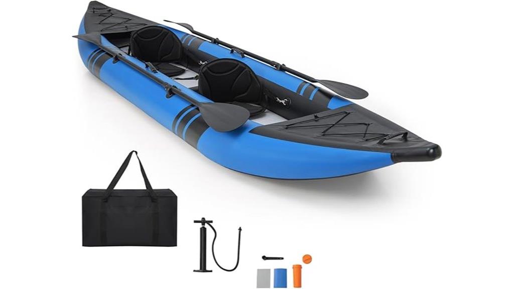 inflatable kayak with accessories