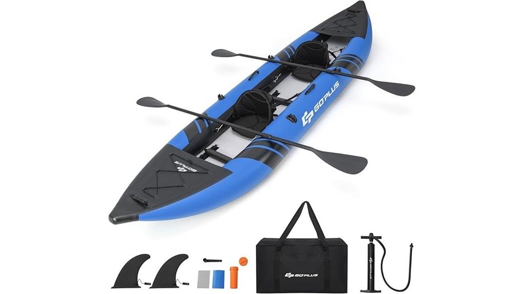 inflatable kayak with accessories