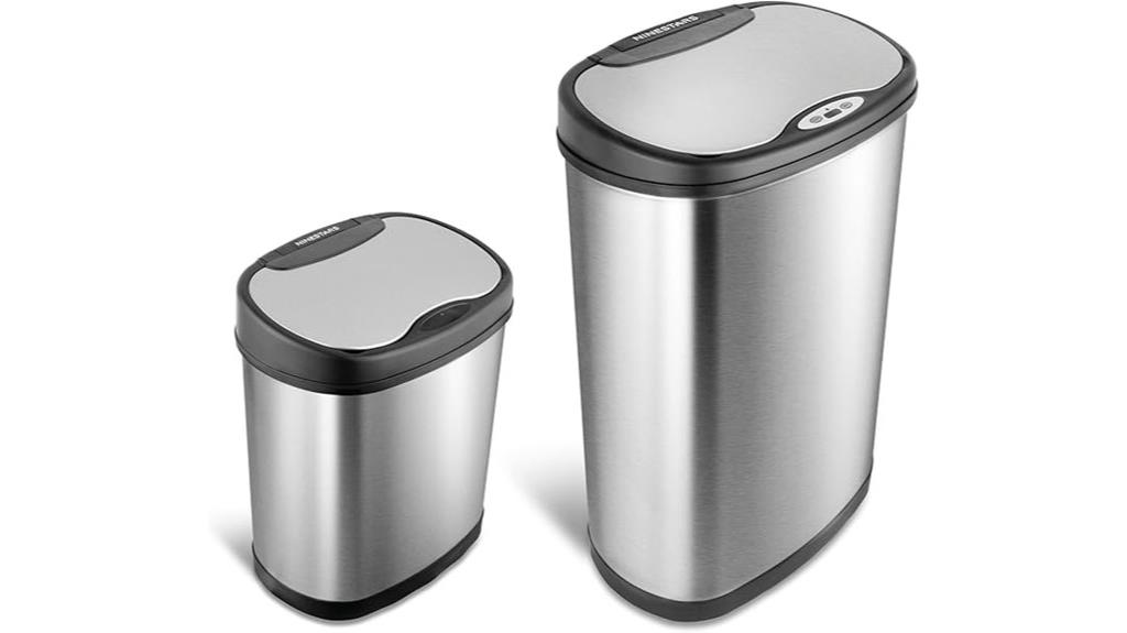 infrared touchless trash cans