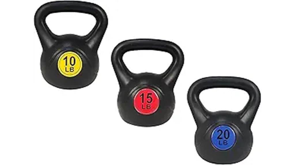 kettlebell set with wide grip