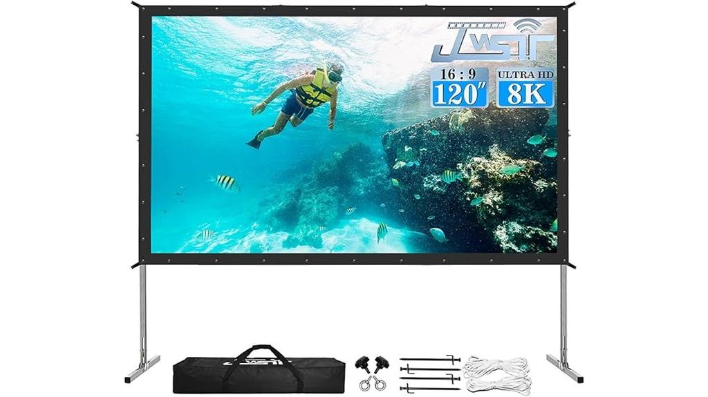 large 120 inch outdoor projector
