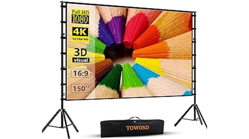 large portable projector screen