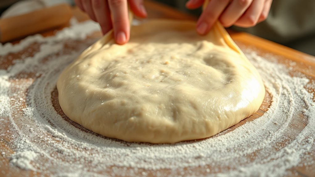let dough rest for easier handling