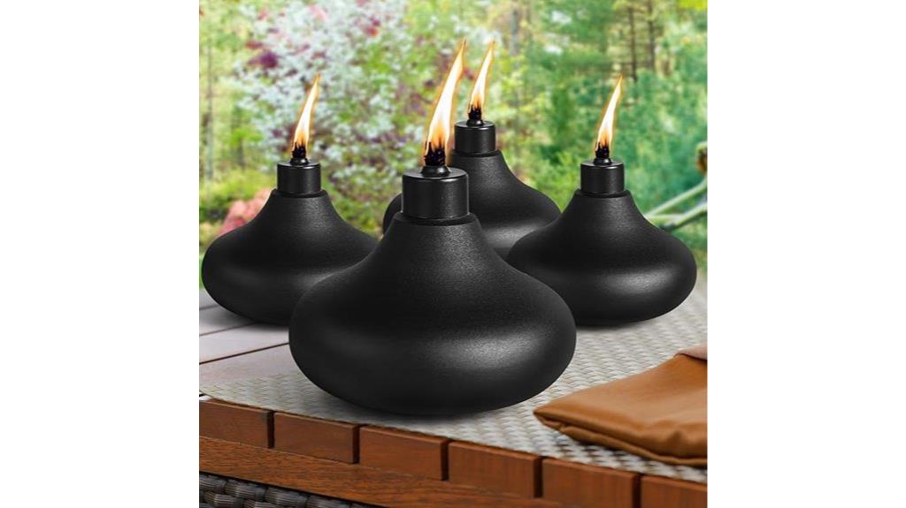 metal tabletop torches citronella oil