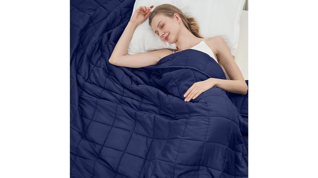 navy blue 12lb blanket