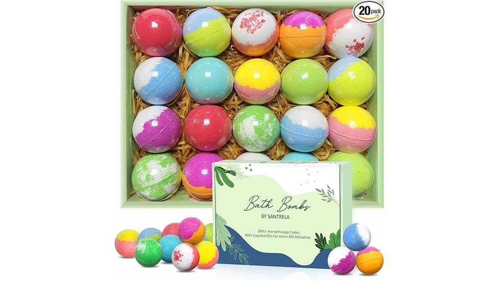 organic bath bombs gift set