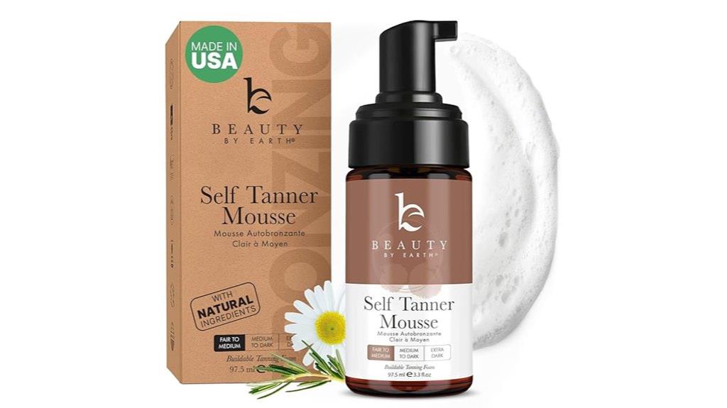 organic foam tanning mousse