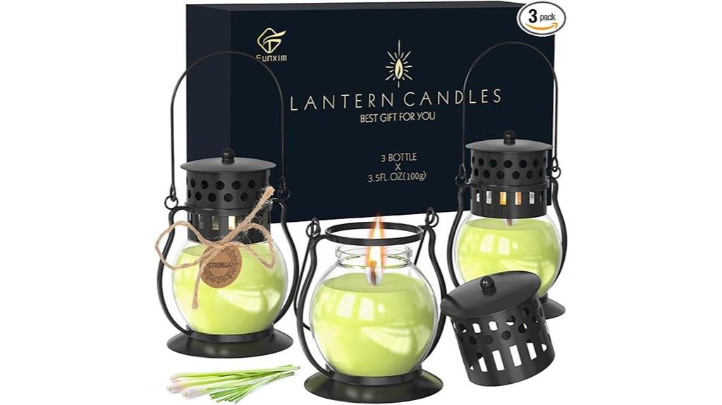outdoor citronella candle set