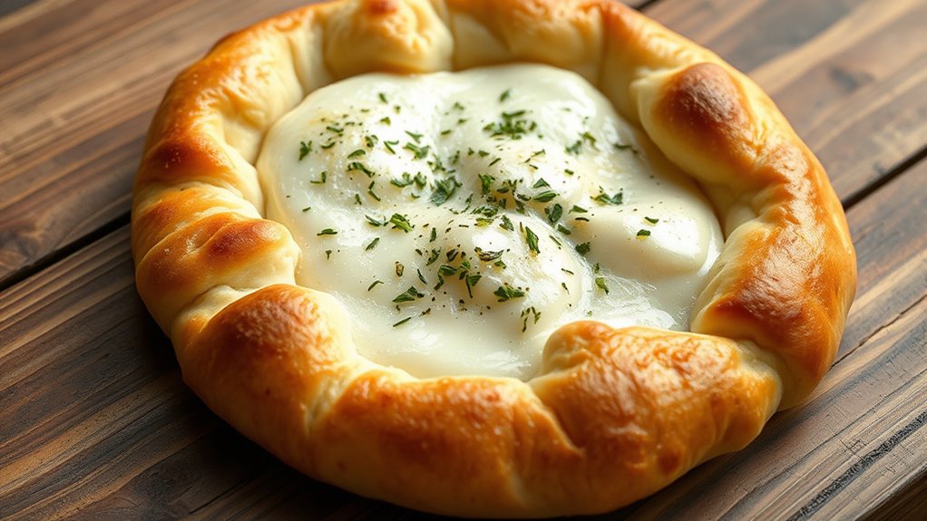 perfectly baked cheesy bread