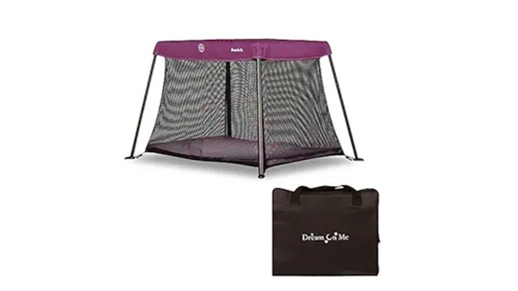 pink travel light playard