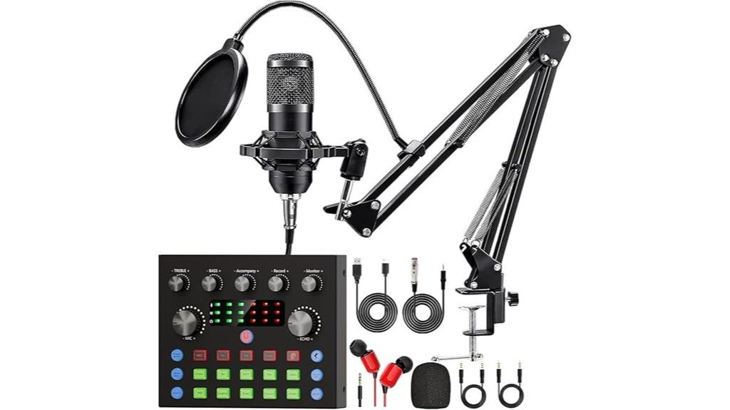 podcast gear with microphone