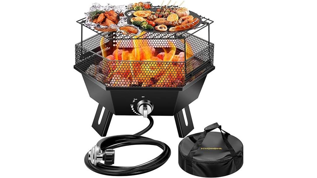 portable 58 000 btu fire pit