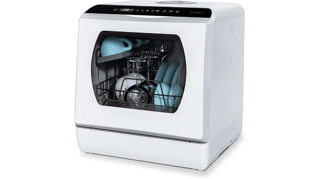 portable countertop dishwasher with five washing programs