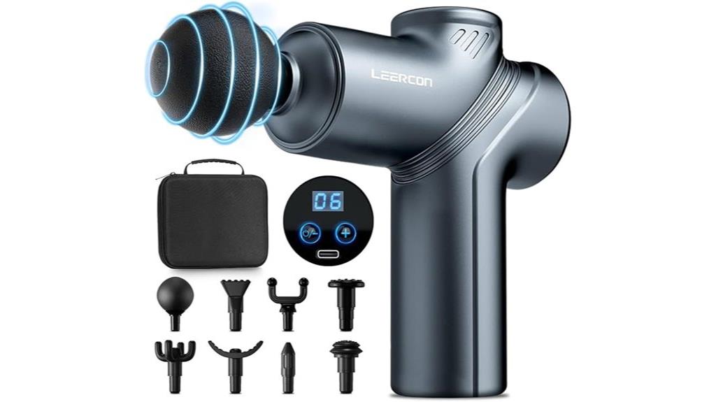 portable massage gun with multiple heads
