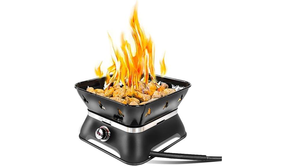 portable outdoor gas fire pit