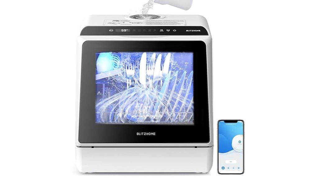 portable wifi dishwasher features