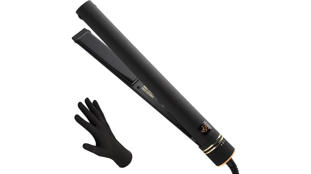 professional black gold flat iron