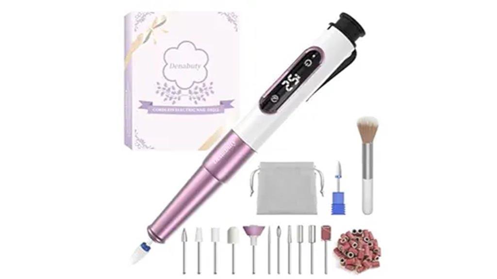 purple cordless nail drill