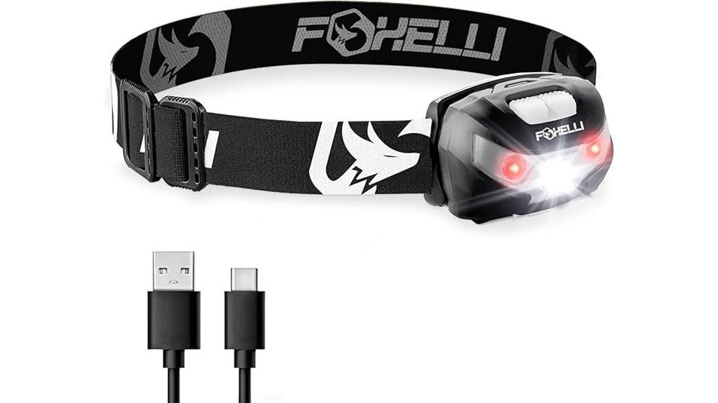 rechargeable led headlamp with usb c
