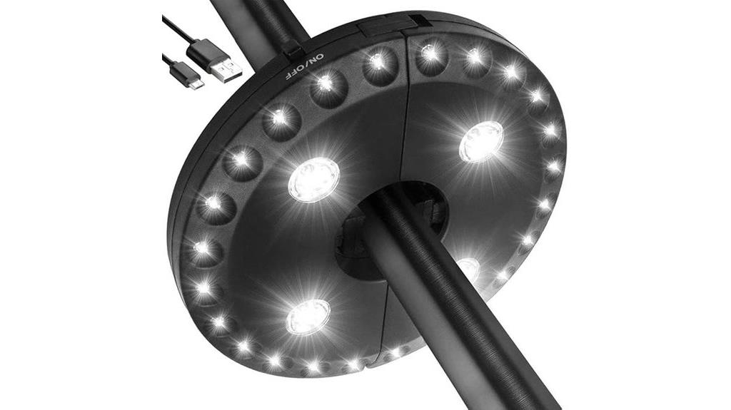 rechargeable patio umbrella light
