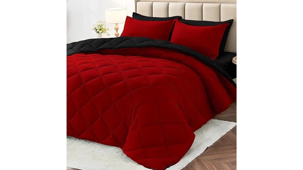 red and black comforter set