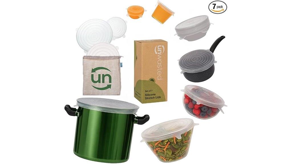 reusable silicone lid set
