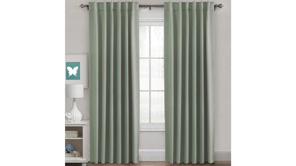 sage blackout curtain panels