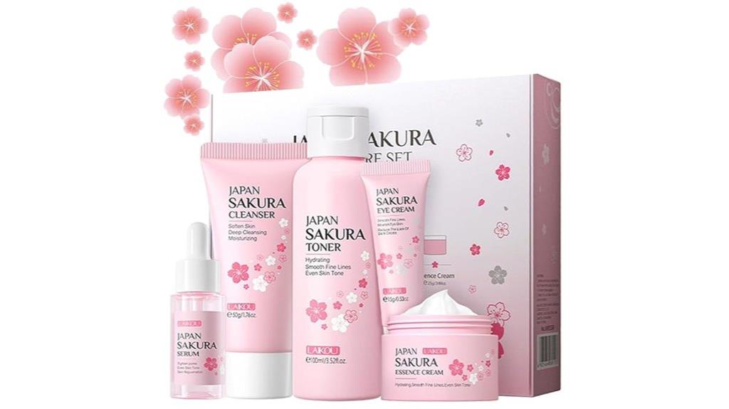 sakura travel skincare set