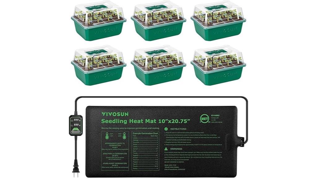 seedling trays with heat