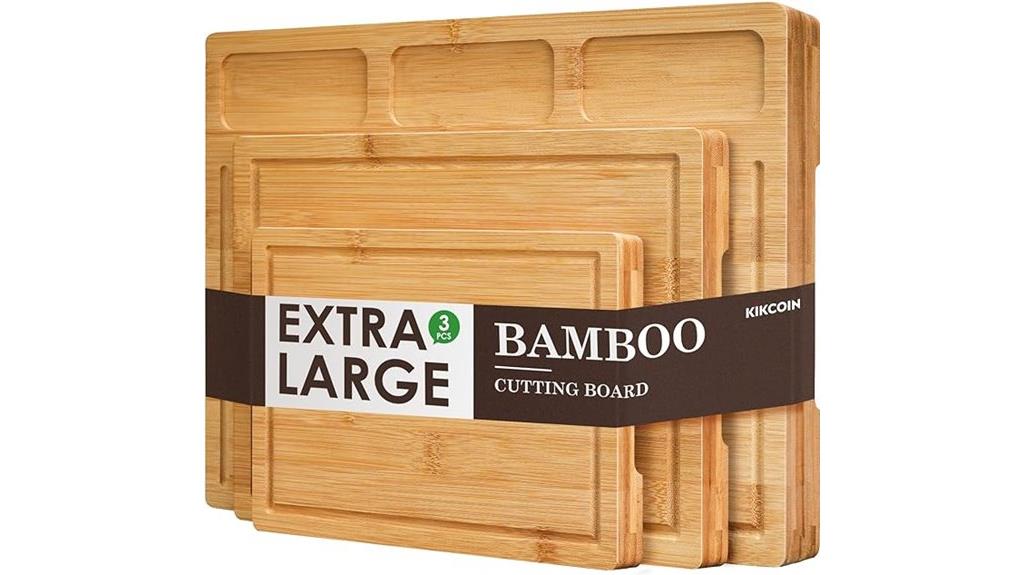 set of three bamboo boards