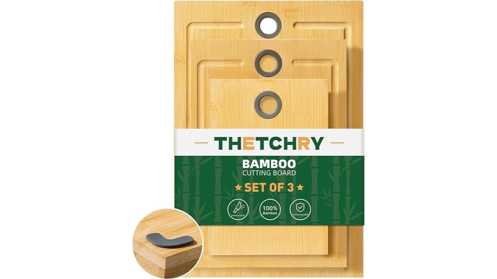 set of three bamboo boards