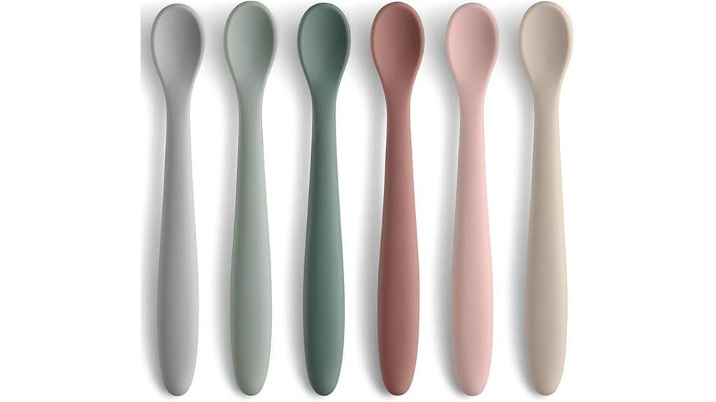 silicone baby spoon set