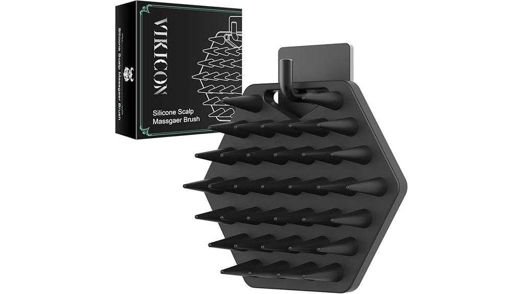 silicone scalp shampoo brush