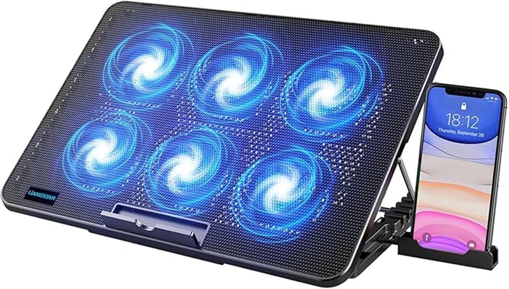 six fan adjustable stand