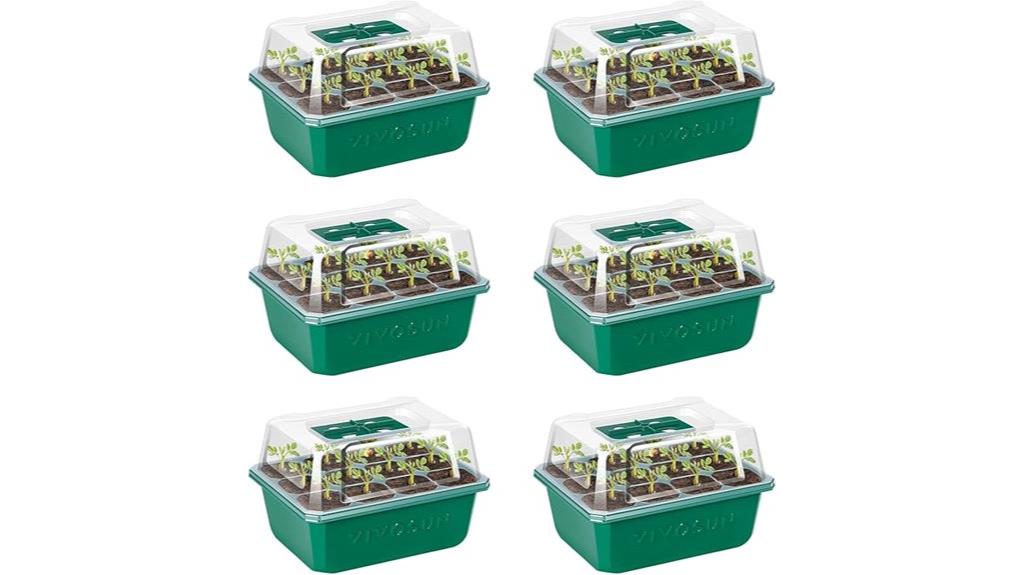 six pack seed starter trays