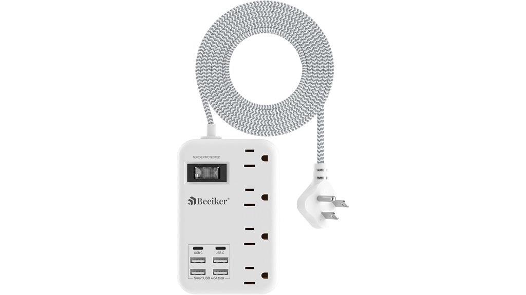 six port usb surge protector