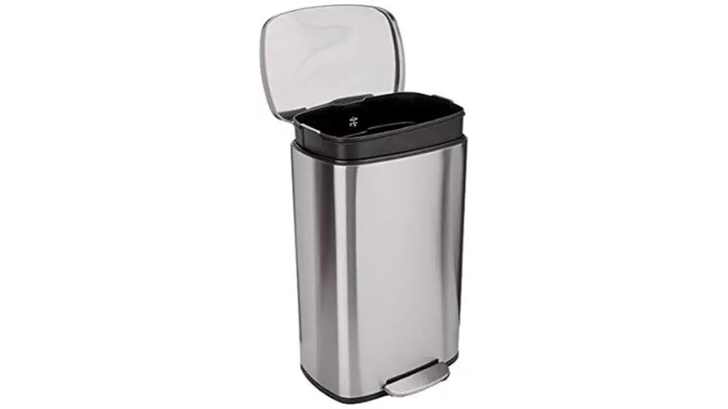 smudge resistant soft close trash
