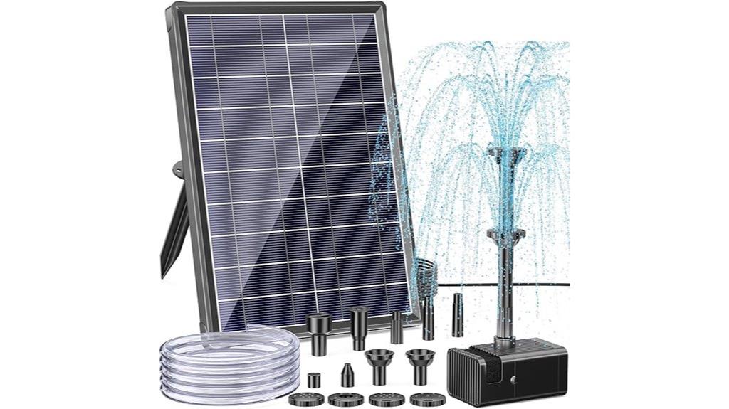 solar powered bird fountain