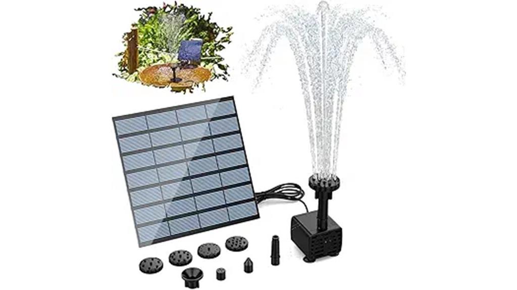 solar powered water feature pump