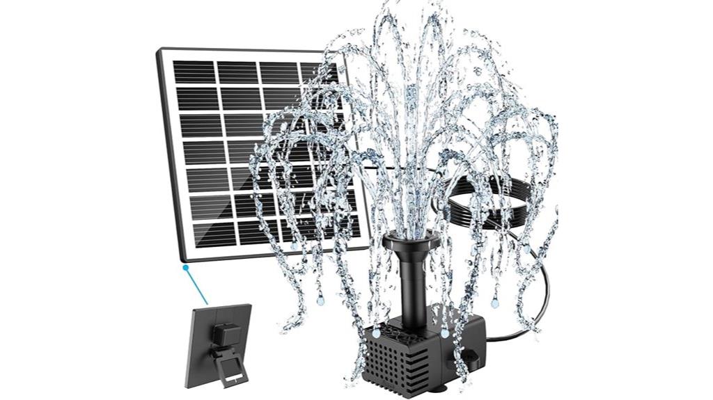 solar pump with holder