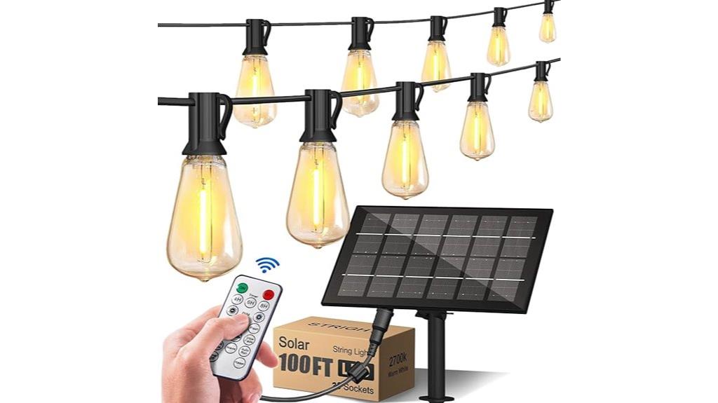 solar string lights remote