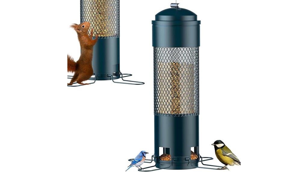 squirrel proof outdoor bird feeder