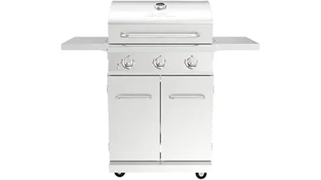 stainless steel 3 burner grill