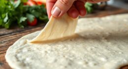 stretch dough evenly thin