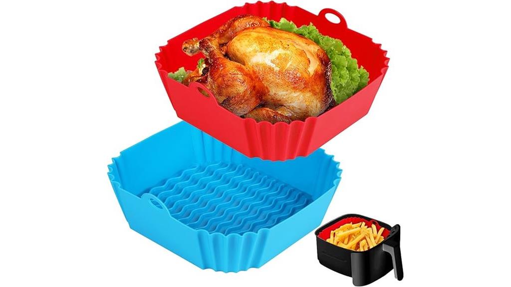 two square silicone liners