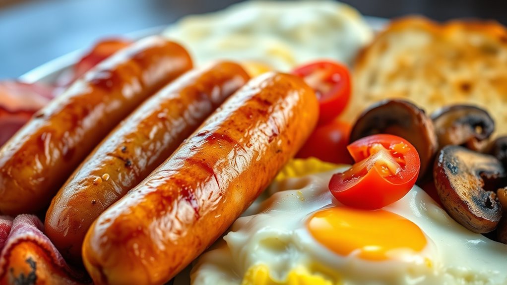 variety of flavorful sausages