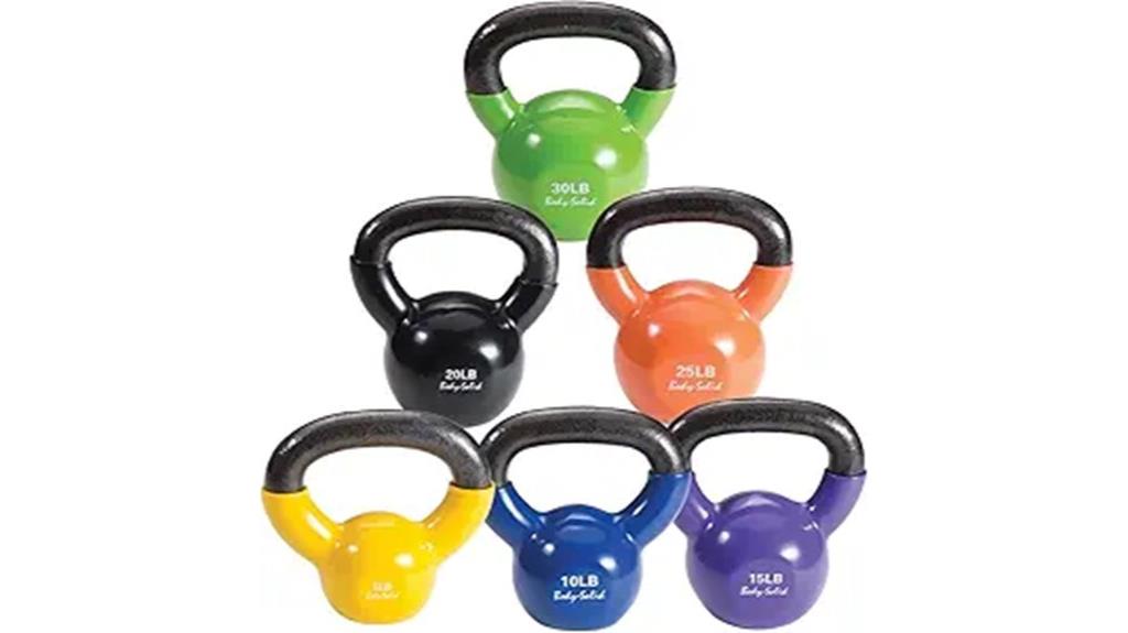 vinyl coated kettlebell set