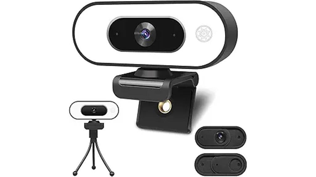 webcam with lighting microphone
