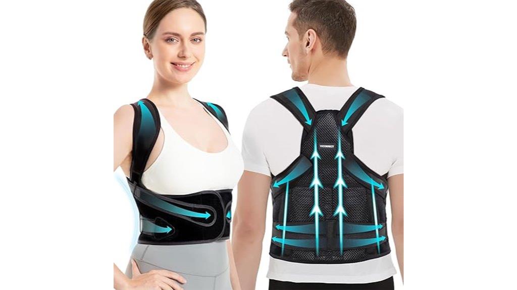 women s black medium posture corrector